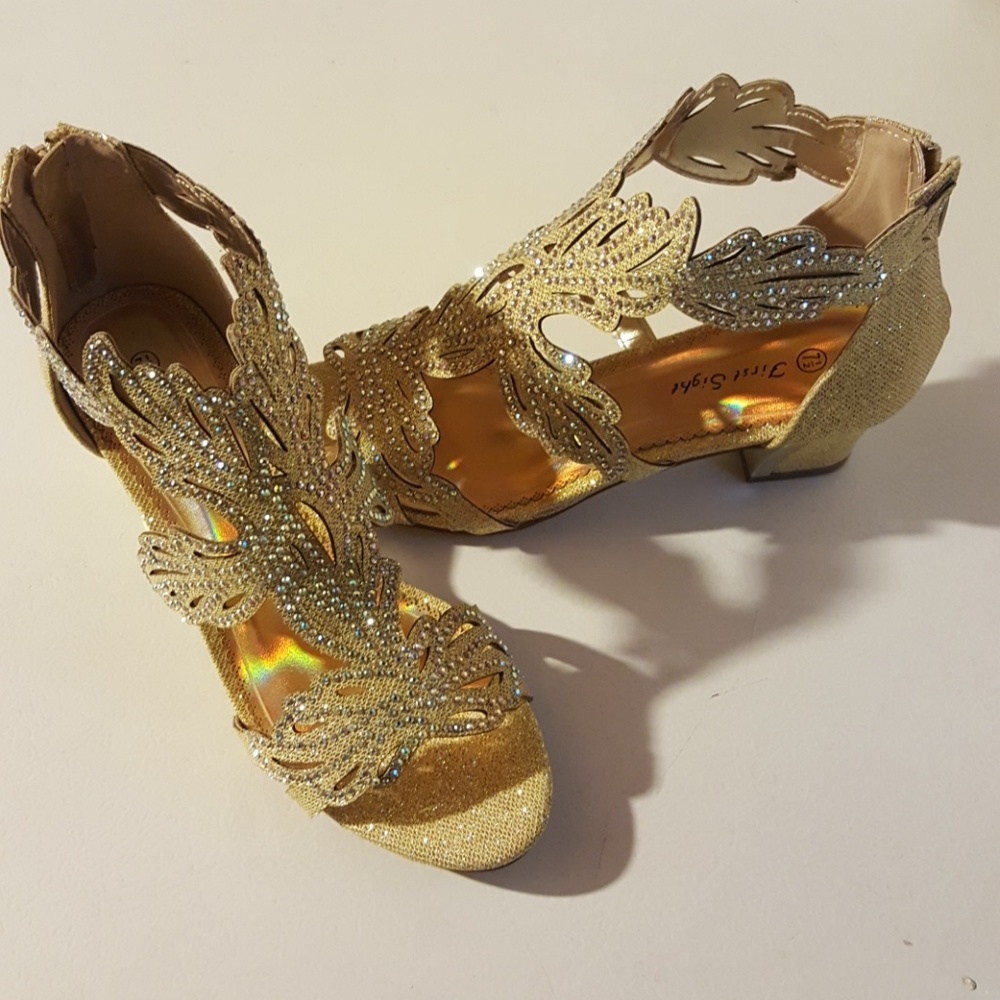First Sight Open toed Mirrored Heels Size US 7.5M